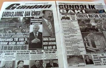azerbaycan da gazetelerin siyah beyaz basılması