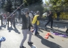 patlamadan sonra kalabalığa biber gazı sıkılması / #857537