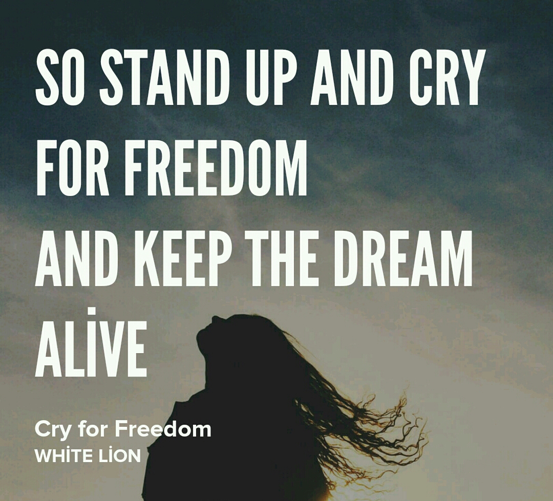 White lion cry for freedom