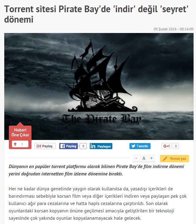 the pirate bay.
