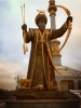 türkmenistan da türk büyükleri heykelleri