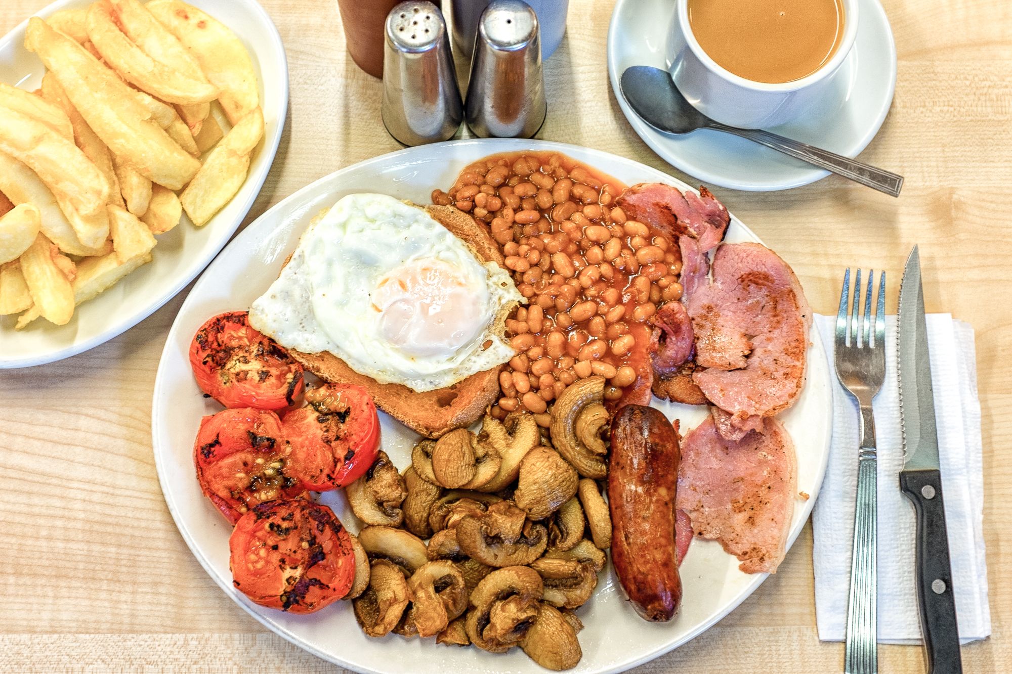Национальная английская еда. Бритиш Брекфаст. Английский завтрак. Классический английский завтрак. Традиционный завтрак англичан.