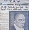 atatürk ün öldüğü gün ulusal basın manşetleri / #959502